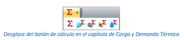 Botones de cálculo para Carga y Demanda Térmica